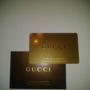 gucci card of authenticity